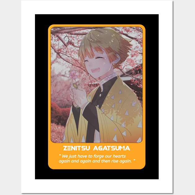 Zenitsu Agatsuma Wall Art by creamypaw design